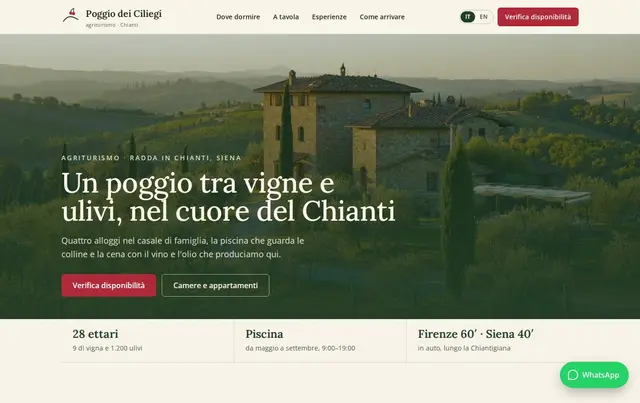 Modello di sito per agriturismo