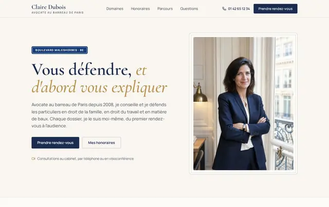 Modèle de site d'avocat