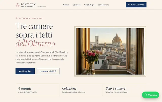 Modello di sito per B&B