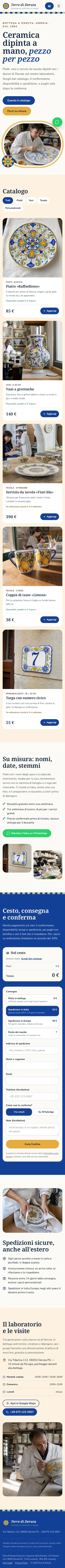 Modello di sito per bottega artigiana: Ansicht am Smartphone