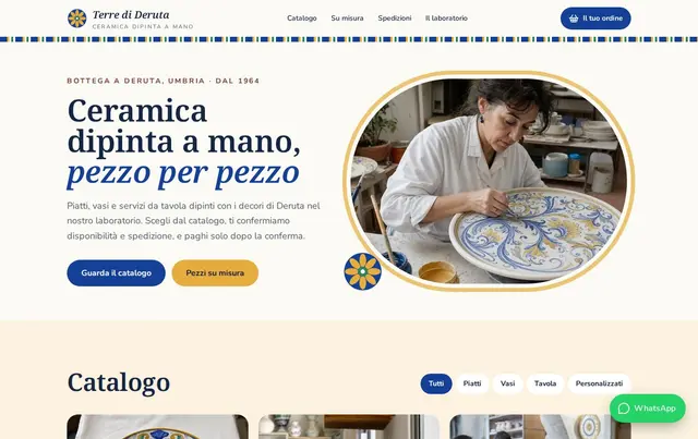 Modello di sito per bottega artigiana
