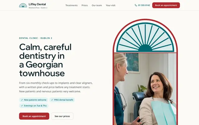 Dental clinic website template