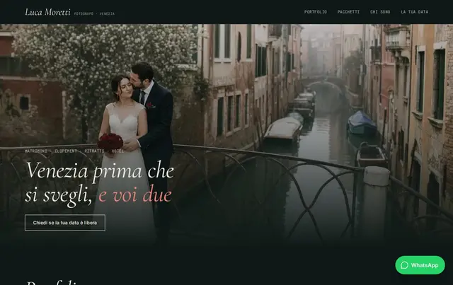 Modello di sito per fotografo