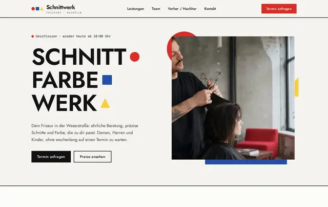 Friseursalon-Vorlage