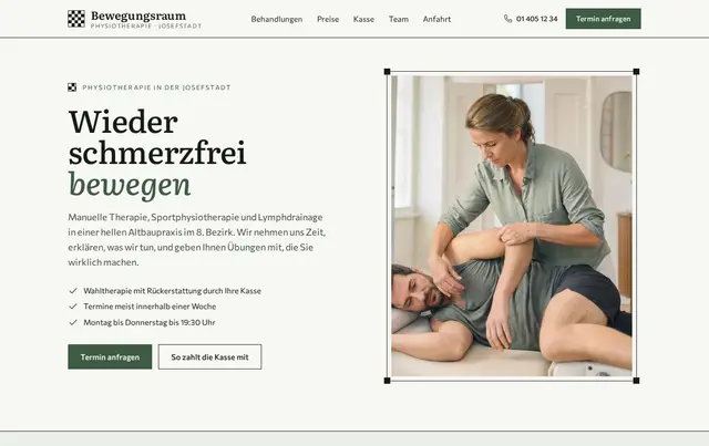Physiotherapie-Vorlage