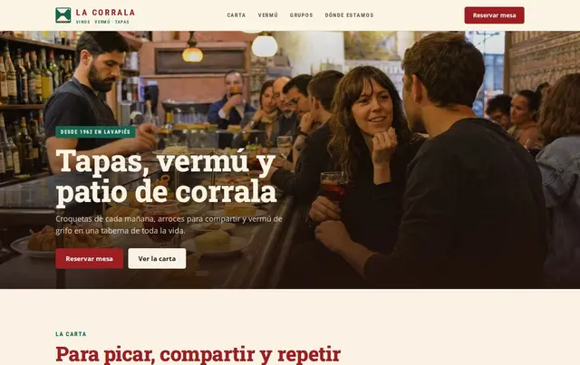 Plantilla de web para restaurante