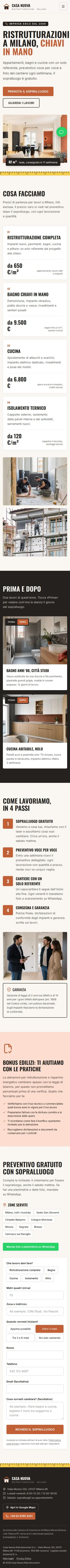 Modello di sito per impresa di ristrutturazioni : aperçu sur téléphone