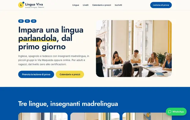Modello di sito per scuola di lingue