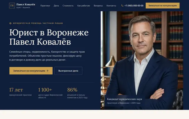Шаблон сайта юриста